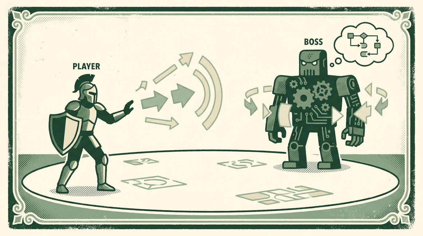 Your No-Code Boss Fight Doesn't Need More Health, It Needs a Teachable Pattern