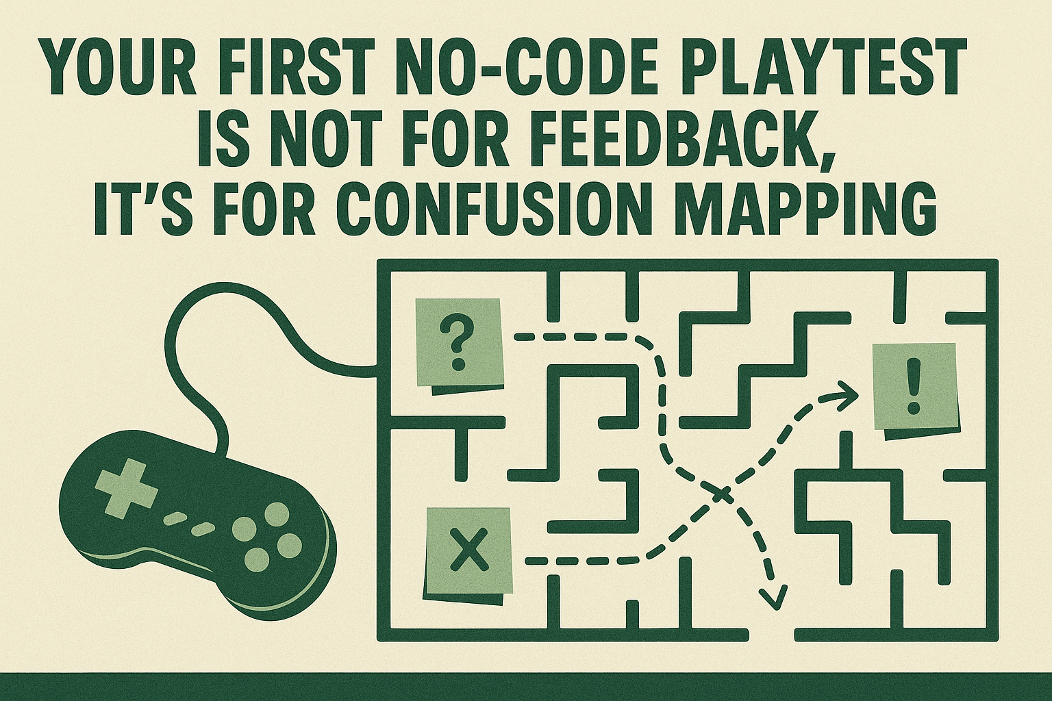 Your First No-Code Playtest Is Not for Feedback, It’s for Confusion Mapping